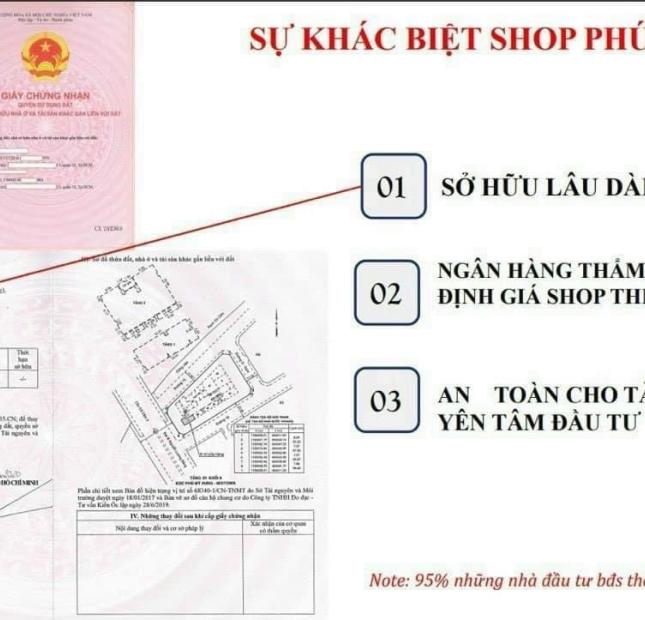 Chủ đầu tư Phú Mỹ Hưng mở bán các Shop sở hữu lâu dài có hợp đồng thuê sẵn ngay mặt tiền đường lớn.