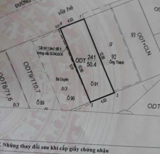 BÁN ĐẤT MẶT ĐƯỜNG CẦU K67,P.HÀ KHÁNH. DT:50.4M2,MT:4M KINH DOANH TỐT !!!