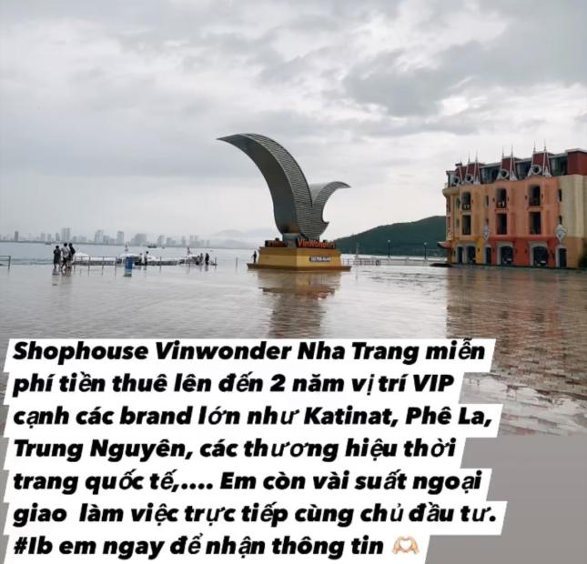 Cho thuê Shophouse 3 tầng tại Quần thể nghỉ dưỡng Vinpearl Hòn Tre Nha Trang - Miễn phí giá thuê