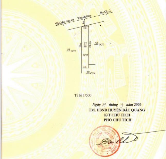 Chính chủ cần bán nhà và lô đất tại tổ 9 thị trấn Việt Quang, Bắc Quang, Hà Giang