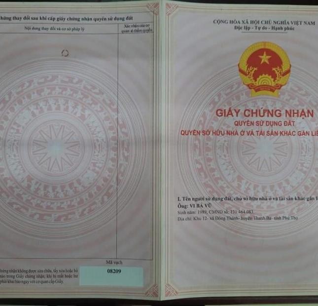 CHÍNH CHỦ CẦN BÁN LÔ ĐẤT 2 Mặt Tiền Đường TL 320C, Khu 12, Đông Thành, Thanh Ba,Phú Thọ