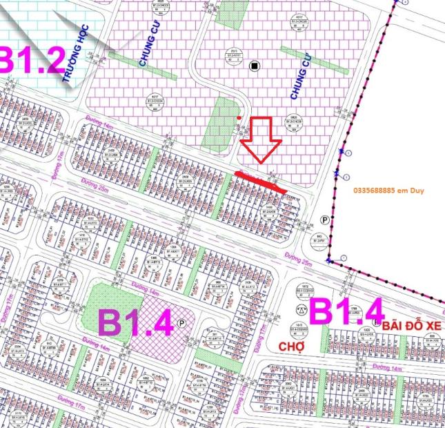 Cần bán lô đất đẹp B1.2 LK6 tại khu đô thị Thanh Hà, Quận Hà Đông - Thành Phố Hà Nội.
