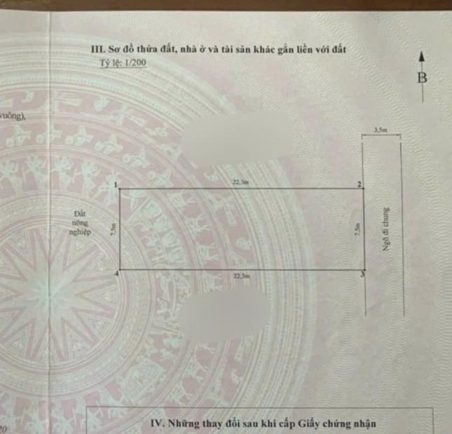 Bán lô đất mặt ngõi diện tích 167M ngang 7,5m Đằng Hải Hải An