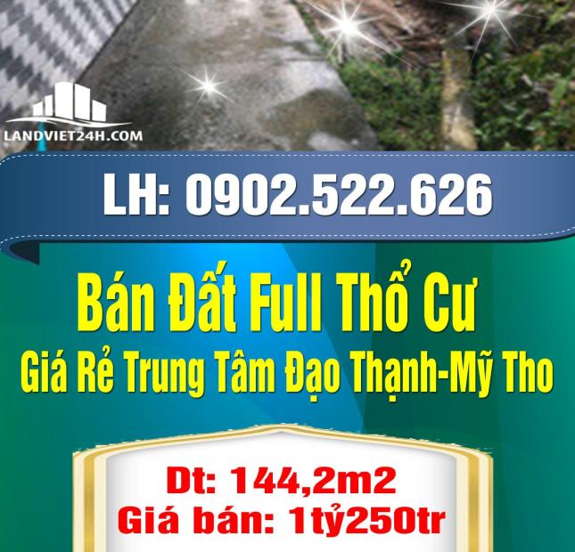 CHÍNH CHỦ BÁN ĐẤT FULL THỔ CƯ SỔ HỒNG RIÊNG GIÁ RẺ TRUNG TÂM ĐẠO THẠNH-MỸ THO