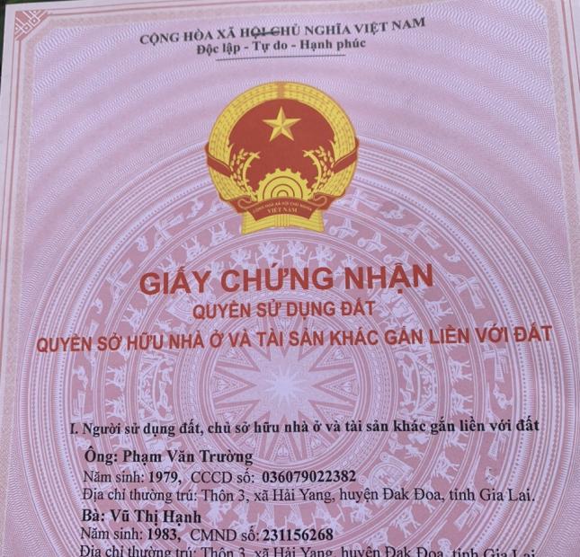 CHÍNH CHỦ CẦN BÁN NHANH  Lô Đất Đẹp Vị Trí Tại Tỉnh Gia Lai