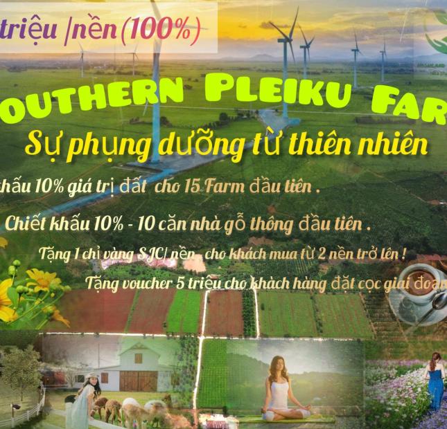 Bán đất  trong nông trại Southern Pleiku Farm giá 200 triệu/1000m2 CK 10%
