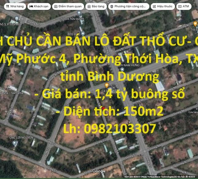 CHÍNH CHỦ CẦN BÁN LÔ ĐẤT THỔ CƯ- Giá Tốt tại KCN Mỹ Phước 4, Phường Thới Hòa