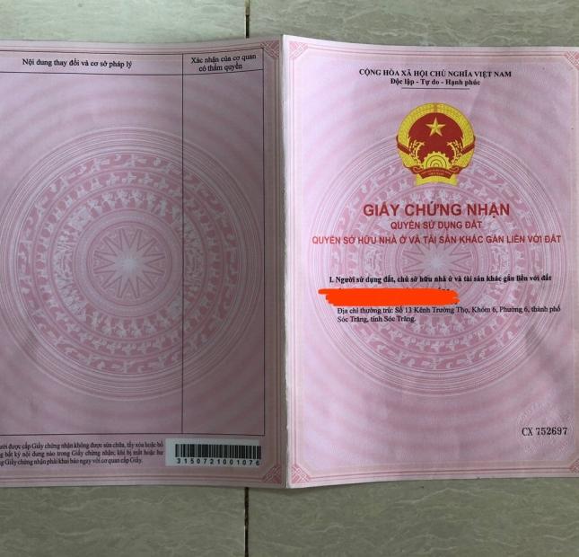 CHÍNH CHỦ Cần Bán Nhanh 2 Lô Đất Vị Trí Đắc Địa Tại Phường 6, TP Sóc Trăng , Sóc Trăng