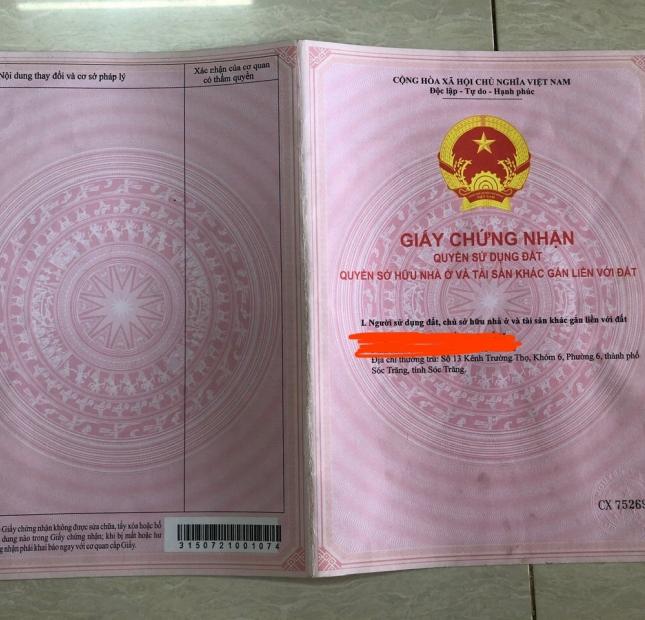 CHÍNH CHỦ Cần Bán Nhanh 2 Lô Đất Vị Trí Đắc Địa Tại Phường 6, TP Sóc Trăng , Sóc Trăng