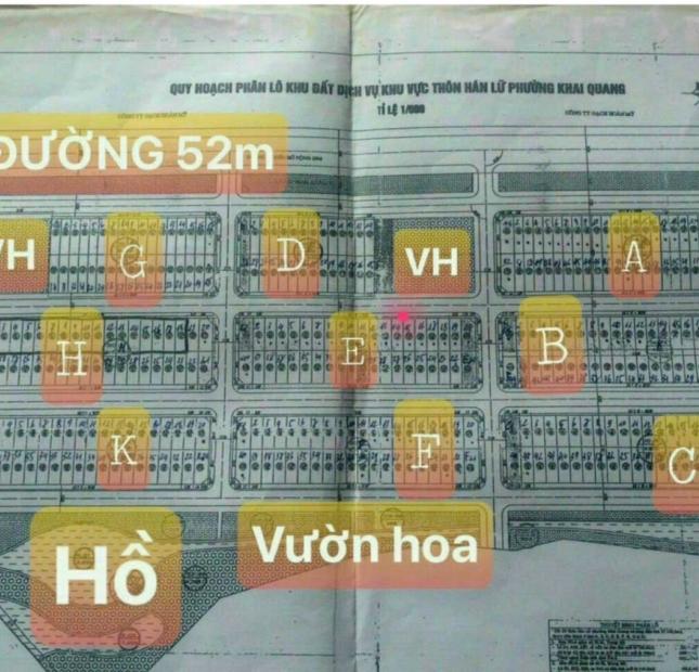 Bán đất khu phân lô Hán Lữ, Khai Quang, Vĩnh Yên, Vĩnh Phúc. Giá 2.25 tỷ