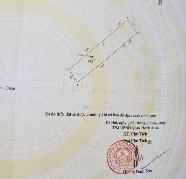 Bán đất tặng nhà, View hồ Phương Liệt, Phố  Phan Đình Giót 68m x 3T, Giá hơn 10 tỷ.