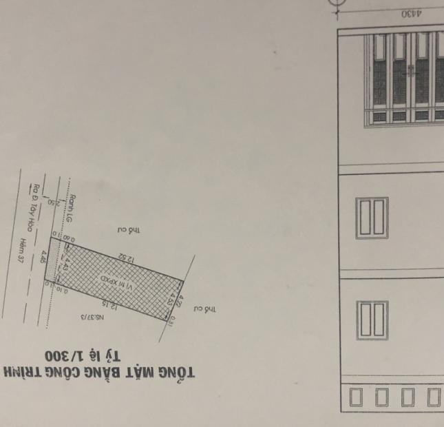 Nhà hxh đường tây hòa phước long A, DT 62m cấp 4