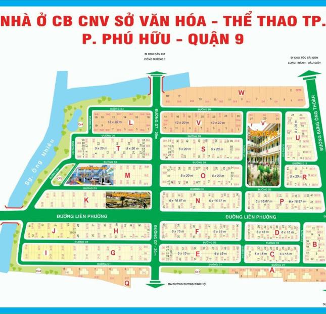 Chính chủ gửi bán một số nền đất giá rẻ thuộc dự án Sở Văn Hóa, Phú Hữu, Quận 9