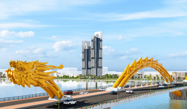 Cận cảnh Landmark Đà Nẵng 446 căn hộ cao cấp ngay cầu Rồng, sông Hàn