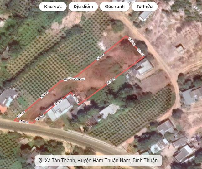 Chính chủ bán 2.534m đất 2 mặt tiền đường ĐT719, thôn văn kê, xã Tân Thành gần mũi Kê Gà