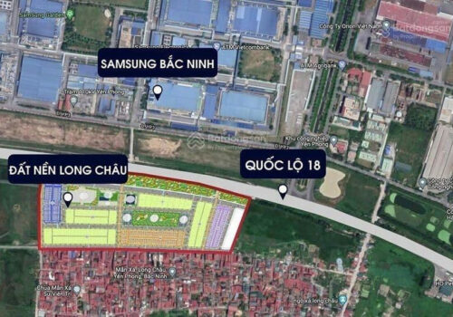 Bán lô đất nền dự án Long Châu Star, đối diện SAMSUNG, Yên Phong, Bắc Ninh