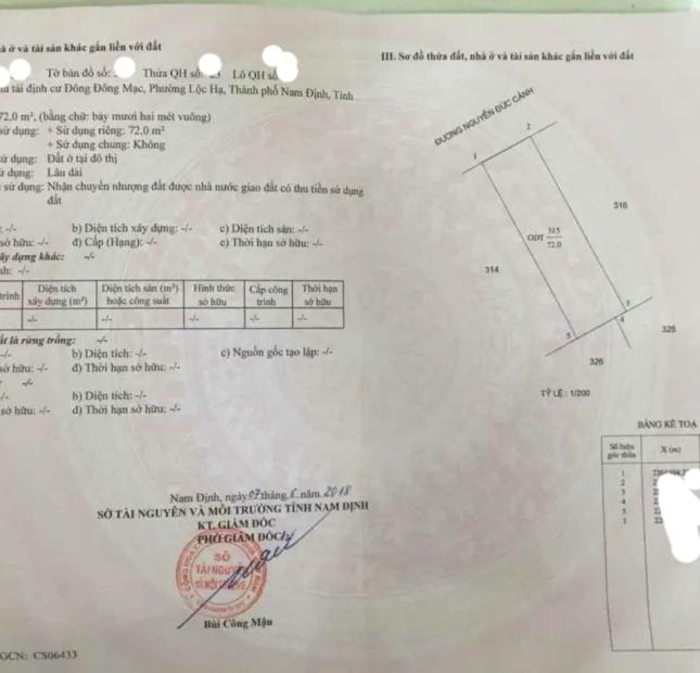 Đất mặt đường Nguyễn Đức Cảnh- khu Bãi Vượt, đường to, tiềm năng phát triển- 52 triệu/m2