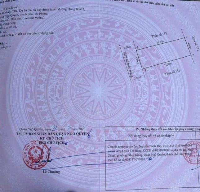 Bán đất Tái Định Cư Cây Đa, diện tích 46m cực đẹp GIÁ 3.2 tỉ