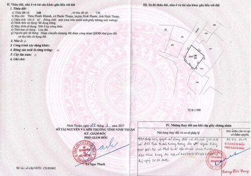 Cần bán gấp lô đất tại: Thôn Phước Khánh, Xã Phước Thuận, Huyện Ninh Phước, Tỉnh Ninh Thuận