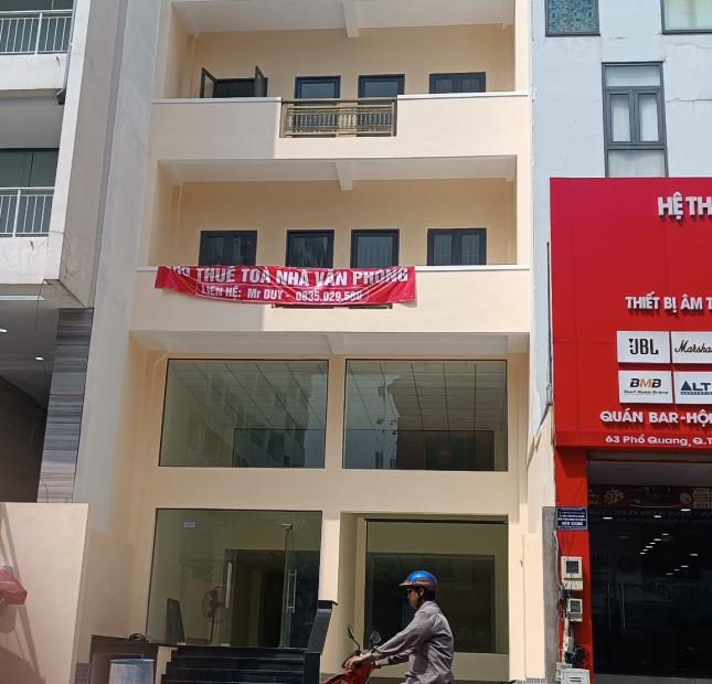 Cho thuê nhà mặt tiền số 61 đường Phổ Quang -Tân Bình mới xây dựng làm văn phòng và mặt bằng kinh