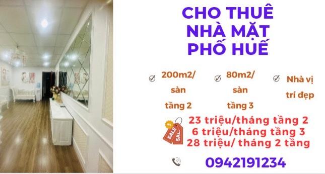 CHO THUÊ TẦNG 2,TẦNG 3 MẶT PHỐ HUÊ, GIÁ ĐANG GIẢM SÂU CHỈ 6TR/SÀN 80M2