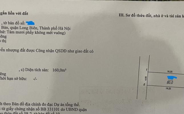 Bán nhà Thạch Bàn, Long Biên, 80m, MT 4.9m, đường ô tô tránh, 6 tỷ 9