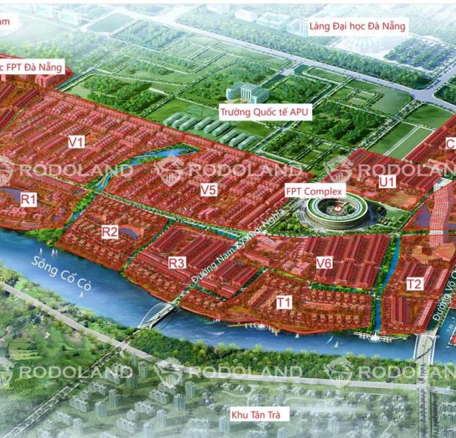 Bán đất 180m2 (7.5mx24m) FPT Đà Nẵng giá rẻ nhất dự án
