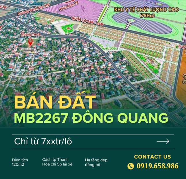 Bán đất biệt thự mặt bằng hot nhất thanh hóa cuối năm 2023 -mb2267. 