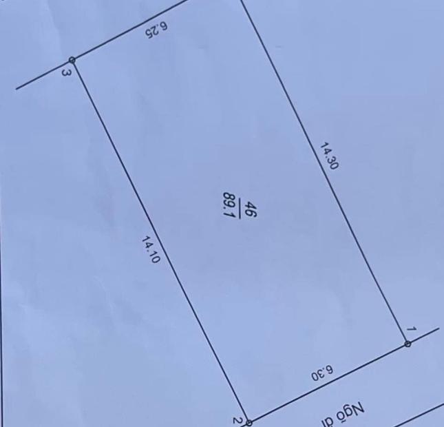 bán mảnh đất mặt phố Hồng Tiến, 89.1m mặt tiền 6.25m, 1 mặt phố 1 mặt ngõ, full thổ cư