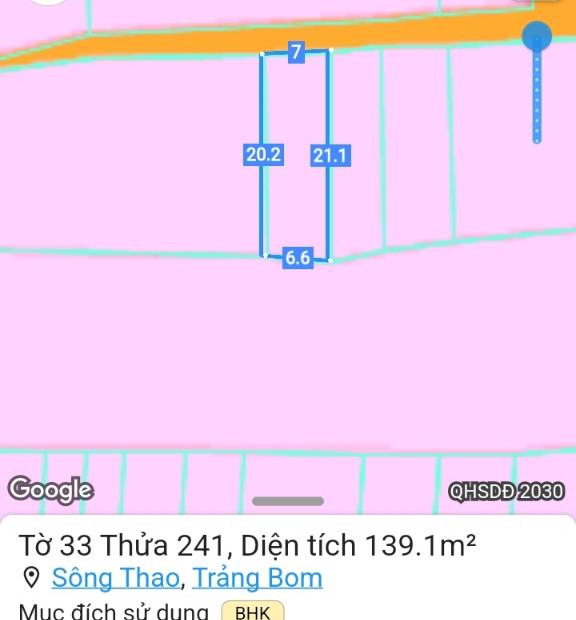 Bán đất tại Đường Quốc lộ 1A, Trảng Bom,  Đồng Nai diện tích 139m2  giá 900 Triệu